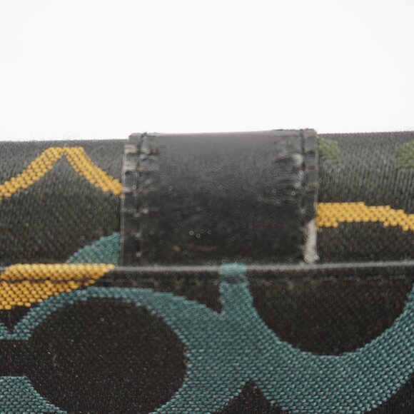 Coach Tri-Fold Multi Colored Fabric CC Holder Wallet - Picture 8 of 8